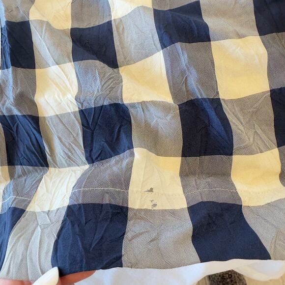 Stella McCartney Navy Plaid Silk Dress Size 40 - Picture 8 of 12